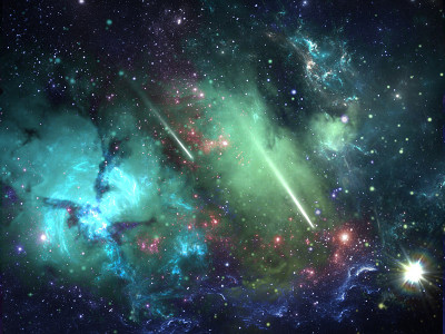 行星和星系，科幻小说的壁纸。