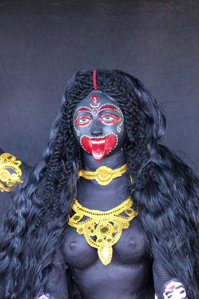 印度女神卡莉泥塑