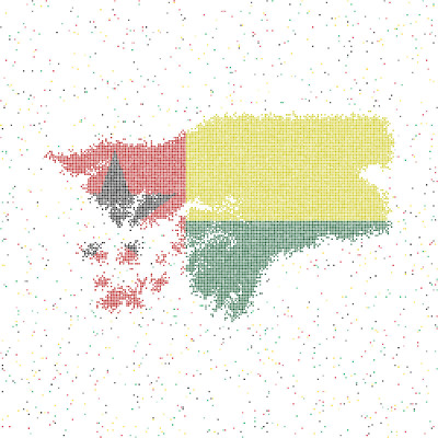 几内亚比绍的地图。
