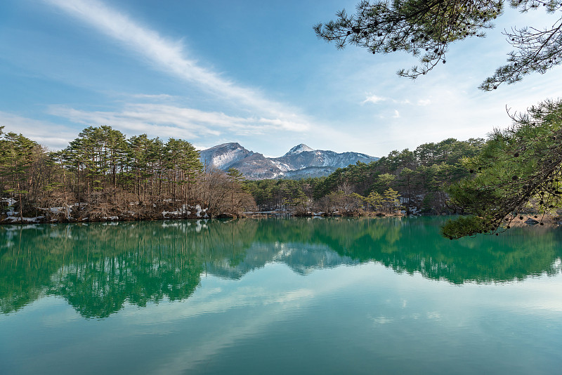 五指山和万代山的景色