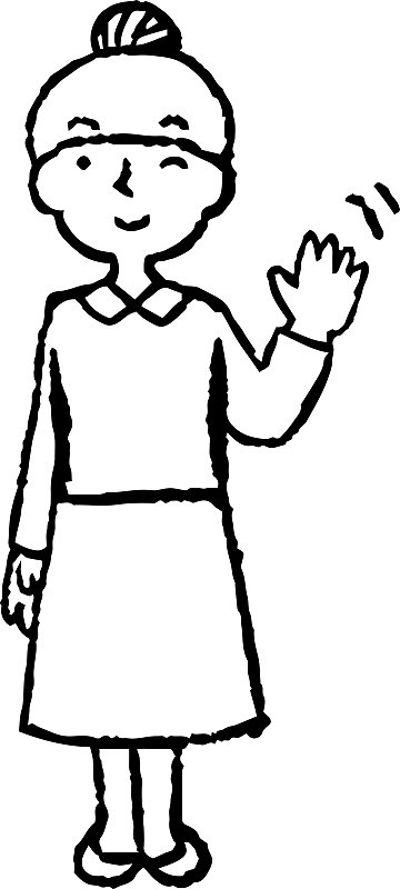 单色插图的一个女人的脸和姿势
