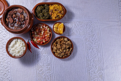 Feijoada，巴西传统美食，有文字空间