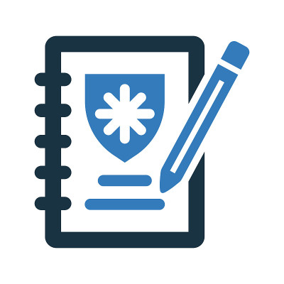 Crime, investigation, notes icon design