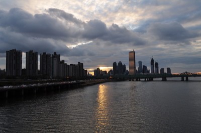 汉江的日落景色