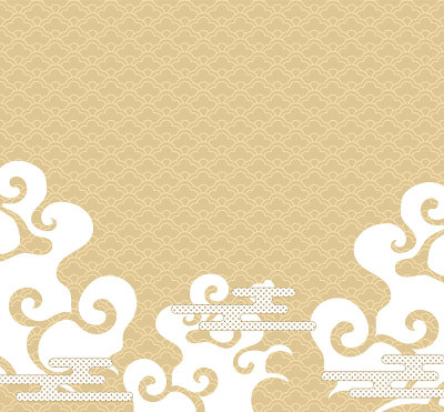 云模板向量。自然背景。几何图案。