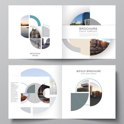 Vector layout of two covers templates for square d