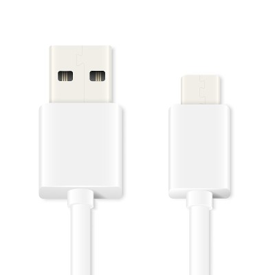 矢量微型usb电缆。孤立在白色