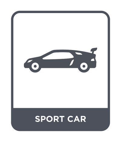 sport car icon vector on white background, sport c