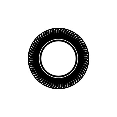 轮胎图标符号矢量插图