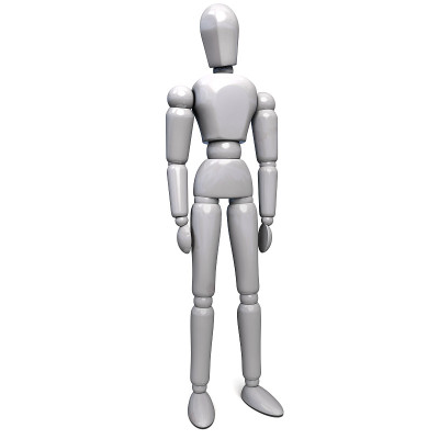 白色3 d机器人