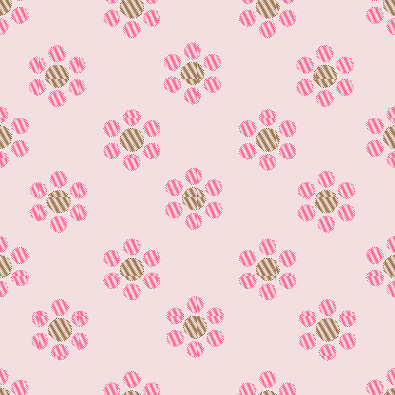 Light pink background with abstract flowers with p