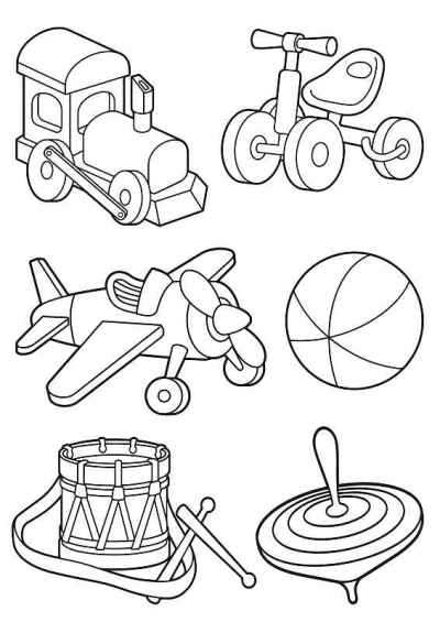 玩具图标着色书
