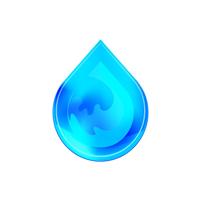 Blue shiny water drop.Vector illustration design t
