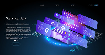 使用信息图表分析趋势和财务战略。