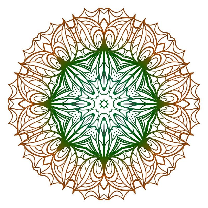 Round pattern flower mandala. circle floral orname