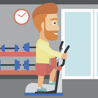 Man making exercises