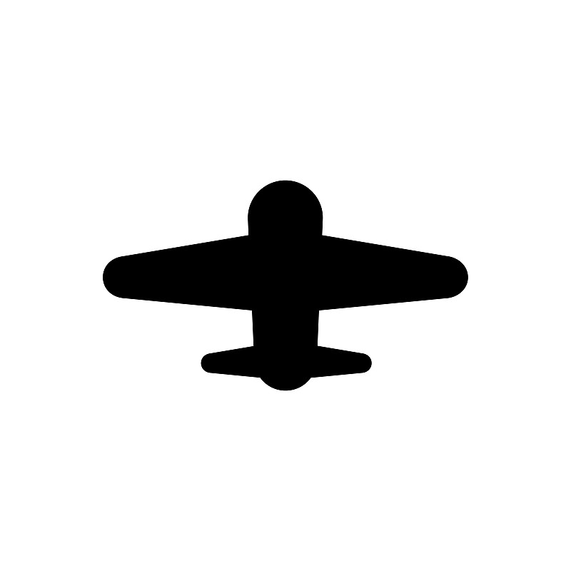 Airplane flat icon - travel and transport vector