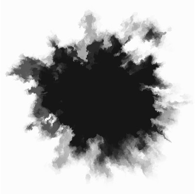 墨水下降。圆的,衣衫褴褛的墨迹。矢量插图。