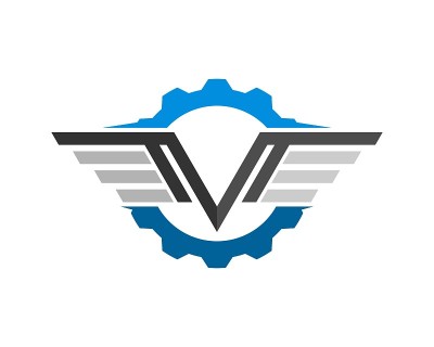 机械齿轮与抽象展开的翅膀内