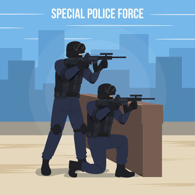 特别警察部队矢量图