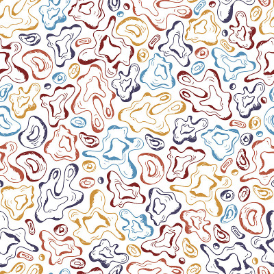 污渍无缝模式。手绘涂鸦点矢量插图