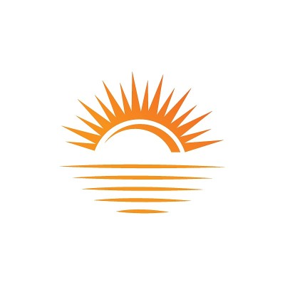 矢量太阳图标标识模板