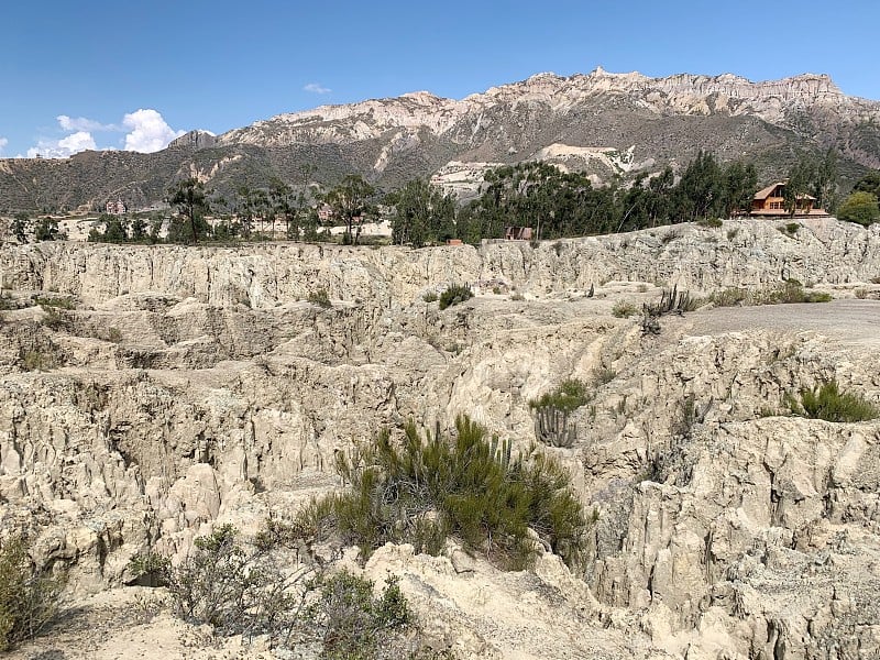 月亮谷的超现实景观(Valle de La Luna)在玻利维亚首都拉巴斯市。