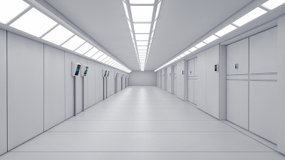 3D渲染室内和未来建筑设计