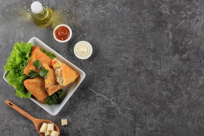 素食三角饺