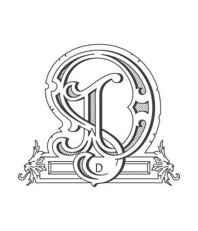 向量设计关于黑白字母D