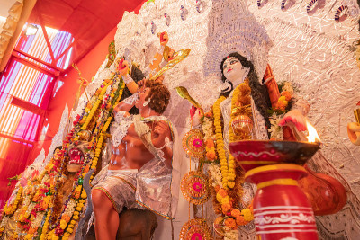 杜尔迦祭祀节的杜尔迦神像