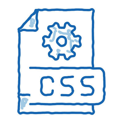 前端CSS代码涂鸦图标手绘插图