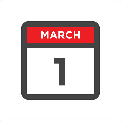 3月1日日历图标与日的月