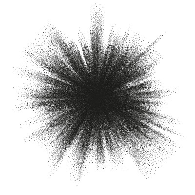 Pointillism burst dots pattern. Sunburst abstract 