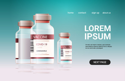 bottles vials of covid-19 vaccine injection vaccin