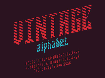 复古字体。