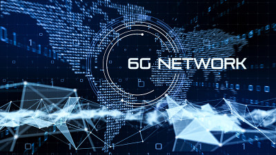 5G和AI技术，全球通信网络概念。