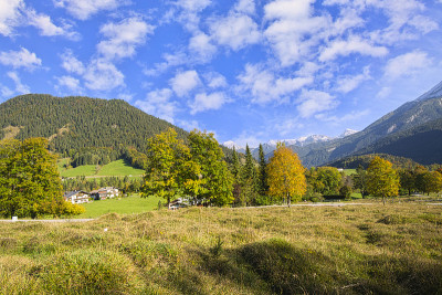 巴伐利亚和奥地利美丽的高山风景