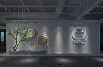 豪华酒店大堂入口的3d渲染