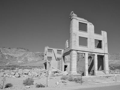 Rhyolite Ghost Town in Monochrome