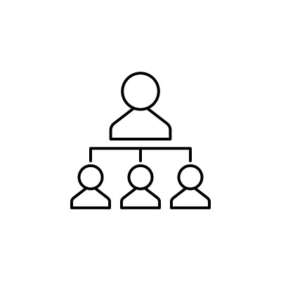 领导工人图标。移动概念和web应用的商业图标元素。细线领导工人图标可以用于网络和移动
