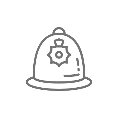 英国警帽，警帽线标志。