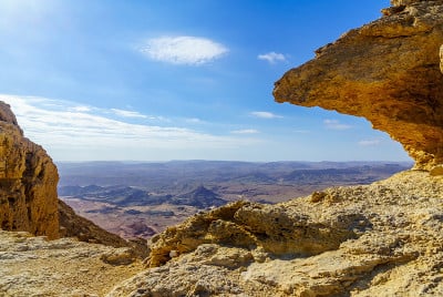 Makhtesh Ramon火山口景观(来自Ardon山)