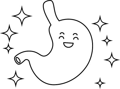 插图一个可爱的肚子轮廓
