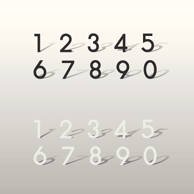 带有阴影的数字集