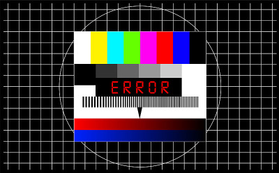 test pattern with caption ERROR offline,disturbanc