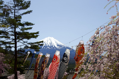 日本富士山的景色