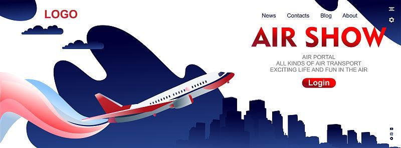 Concept banner air show