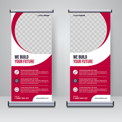 Corporate rollup or X banner design template
