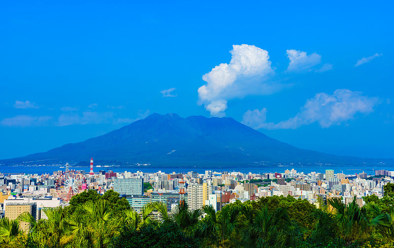 日本鹿儿岛樱岛的自然景观